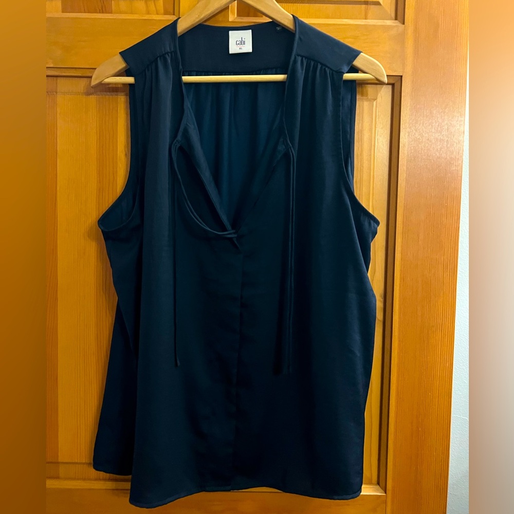 Navy Cabi Sleeveless Shirt XL